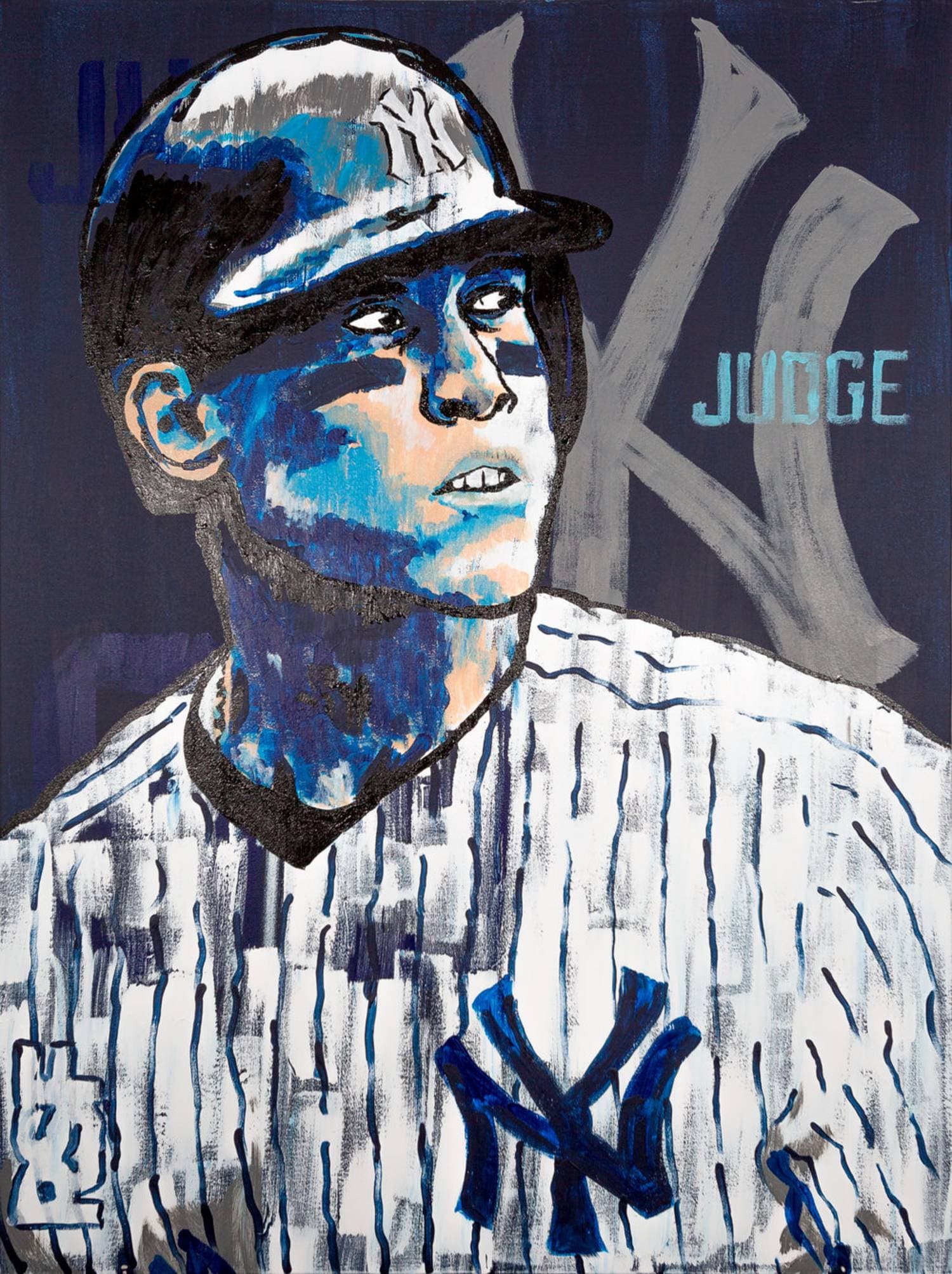 Aaron Judge, acrylic on canvas by R. Spencer Fink